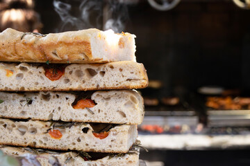 A stack of herb breads