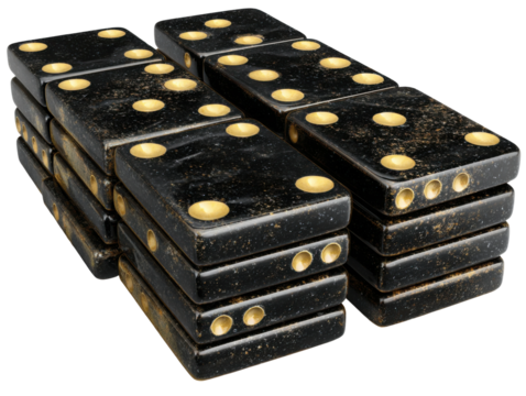 Playing dominoes game night indoor social environment fun