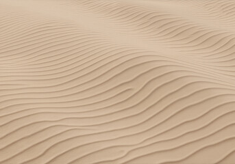 Obraz premium Wavy Sand Dunes A Textured Landscape of Beige Hues