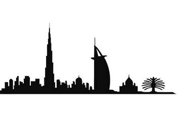 Obraz premium skyline silhouette of Dubai