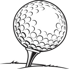 vector illustration of a golf ball