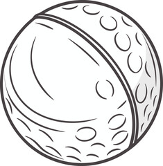 vector illustration of a golf ball
