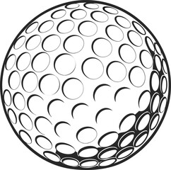vector illustration of a golf ball