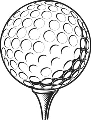 vector illustration of a golf ball