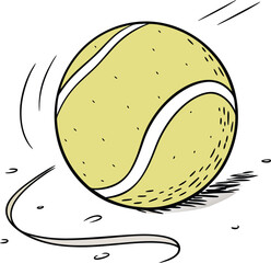 vector illustration of a tennis ball