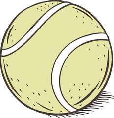 vector illustration of a tennis ball
