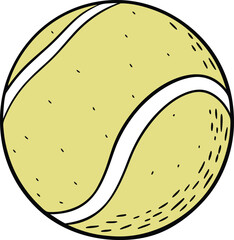 vector illustration of a tennis ball