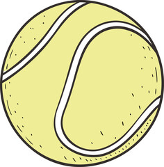 vector illustration of a tennis ball