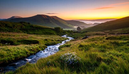 Misty valley sunrise (1)