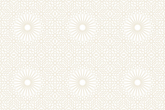 Seamless geometric pattern in authentic arabian style.