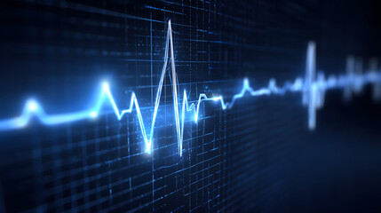 ECG Heartbeat Trace Across Digital Grid