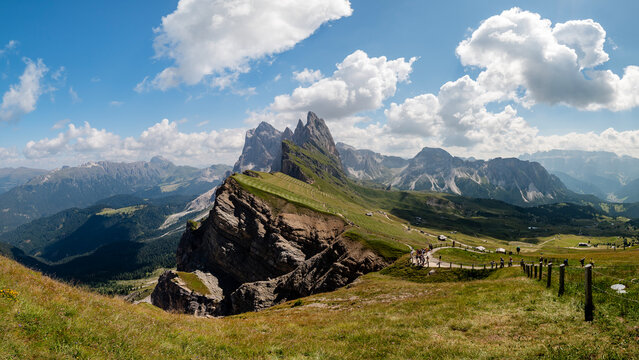 Seceda: The most beautiful view of the entire Dolomites. Massif of Odle