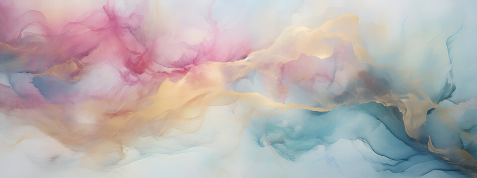Soft pastel watercolor swirls abstract background