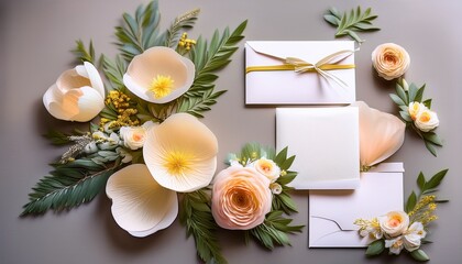 elegant floral baptism invites