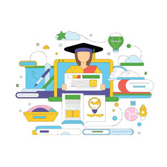 illustrations vector icon for DIGITAL marketing Economy business tools and info graph electronic charts with data analysis 
