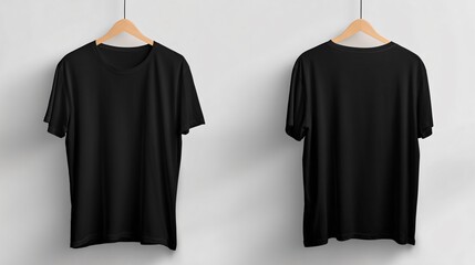 Stylish Oversized Black T-Shirt Showcase with Back On View
