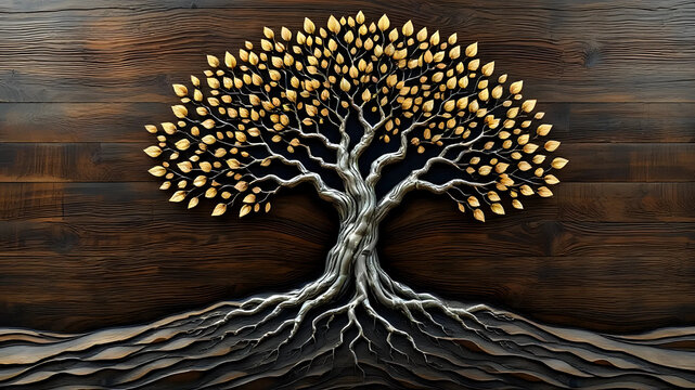 Old tree with roots I Wall Decor 