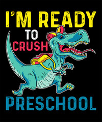 Make the Pre-k design the highlight of your child's wardrobe. This playful and energetic design is perfect as a first day of Pre-k design for 1st day