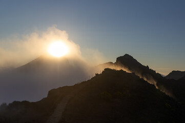 Sunset view at Pico do Arieiro