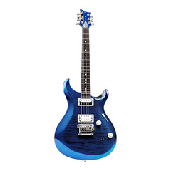 Obraz premium Wooden cutting board with handle, isolated on a white background