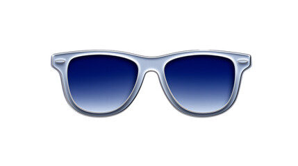 Fototapeta premium Cool sunglasses emoji on metallic \foil background, blue-silver gradients.