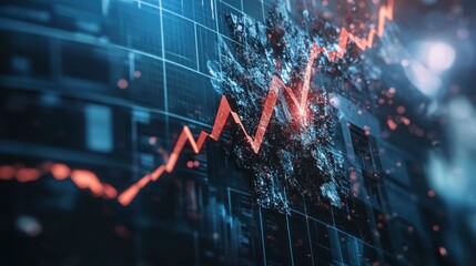 Broken chart, digital display