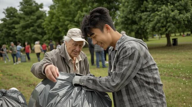 Community Spirit Shines in Volunteer Park Cleanup: Intergenerational Teamwork in Environmental Sustainability