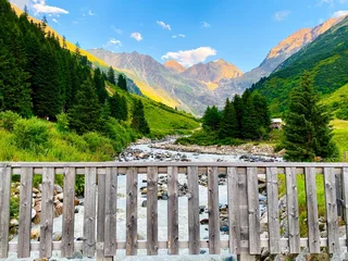 Fototapeten Alpen The Pitztal in Tyrol, Austria, amazing views of the Pitztal Valley  © Bartomiej