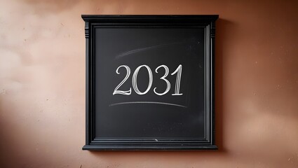 Conceptual depiction of the year 2031, showcasing the future or reflecting on a specific date in time. The digital illustration conveys a message, concept, or theme related to the future