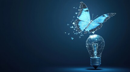 Butterfly and lightbulb