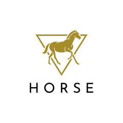 Vintage Retro Horse Emblem Logo with Classic Vibe