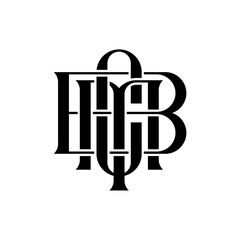 Monogram Initial Letter BMC CMB MCB Logo Design. Business Initial Icon Vector.