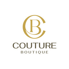 Monogram Initial Letter CB BC Logo Design. Business Initial Icon Vector.