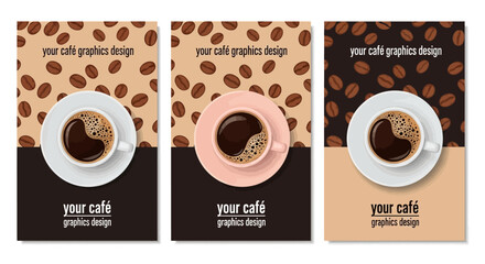 Coffee Shop Design Stylish Vector Graphics for Cafe Branding and Marketing Materials