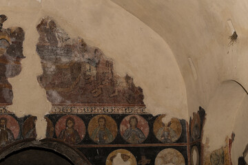 Asen's Fortress, Plovdiv Province, Bulgaria 17.07.2021. (Petrich, 11th century), is a medieval fortress in the Rhodope Mountains. The remains of frescoes and murals in an ancient Orthodox church.