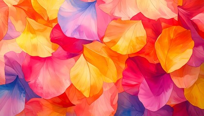 Colorful flower petals, vibrant abstract design