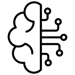 Neural Brain line icon