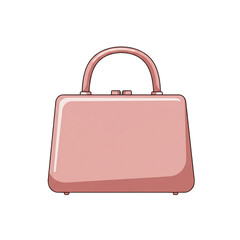 red suitcase isolated on white background