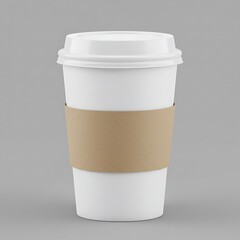 Disposable Hot Coffee Cup with Cardboard Sleeve for Beverages