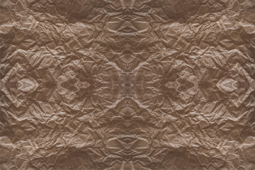 Seamless Crumpled Brown Paper Texture Pattern
