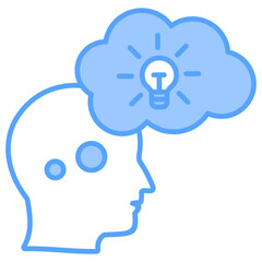 Thinking Blue Icon