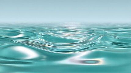 Naklejka premium Abstract depiction of rippling turquoise water.