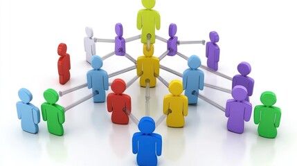 Colorful figures network
