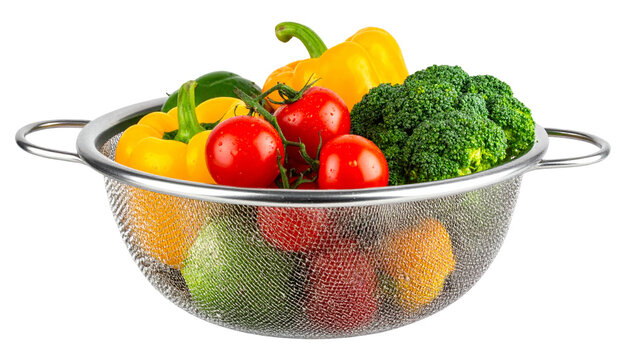 fresh vegetables in a colander png