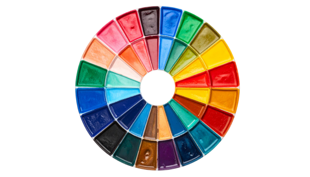 color wheel isolated on white
