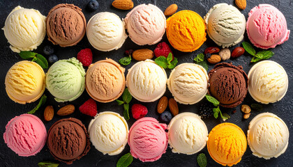 ice cream and sorbets