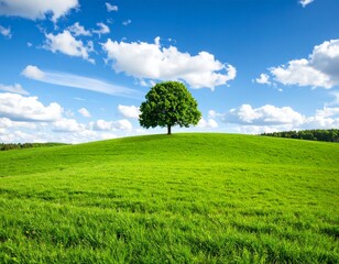 초록 언덕 위 한 그루 나무 Lone Tree on Green Rolling Hills