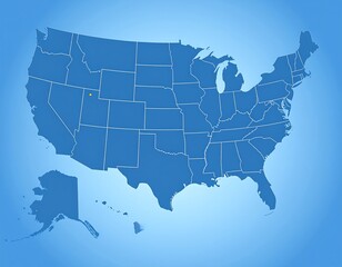 US map, highlighted region