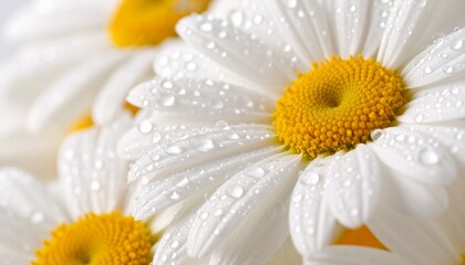 Fototapeta premium Yellow chamomile center in macro detail
