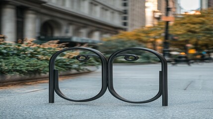 Elegant City Bike Rack Design